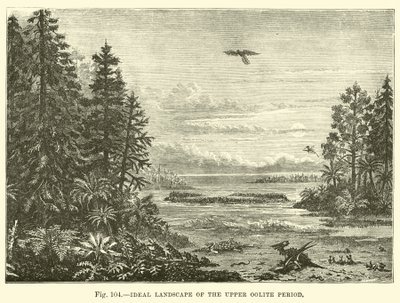 Ideaal landschap van de Boven Oöliet periode door English School
