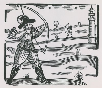 Illustratie van boogschieten door English School