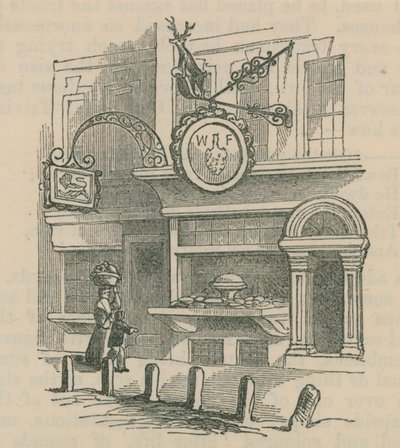 Illustratie van de voorkant van een winkel door English School