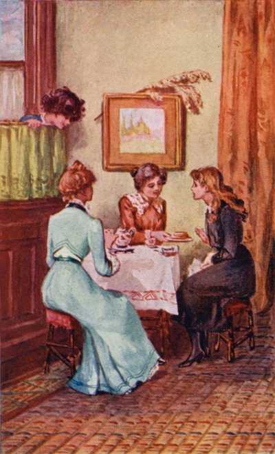 Illustratie voor A World of Girls door L T Meade door English School