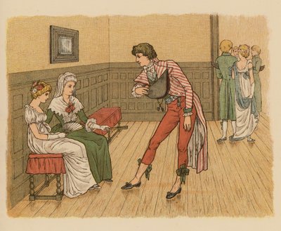 Illustratie voor Dromen, Dansen en Teleurstellingen (kleur litho) door English School