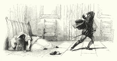 Illustratie voor Les Huguenots door Giacomo Meyerbeer (gravure) door English School