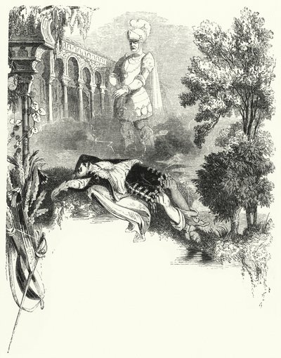 Illustratie voor Mozarts opera Don Giovanni (gravure) door English School