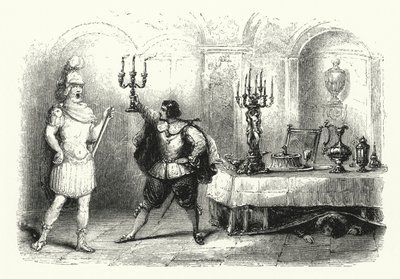 Illustratie voor Mozarts opera Don Giovanni (gravure) door English School