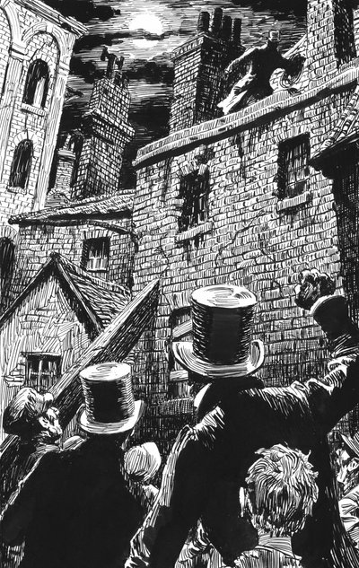 Illustratie voor Oliver Twist door Charles Dickens door English School