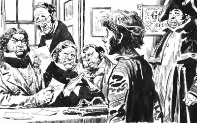 Illustratie voor Oliver Twist door Charles Dickens door English School