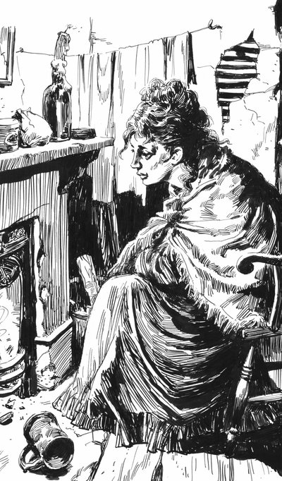 Illustratie voor Oliver Twist door Charles Dickens door English School