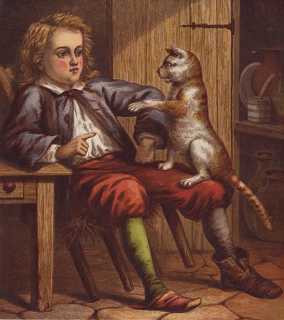 Illustratie voor De Gelaarsde Kat door English School