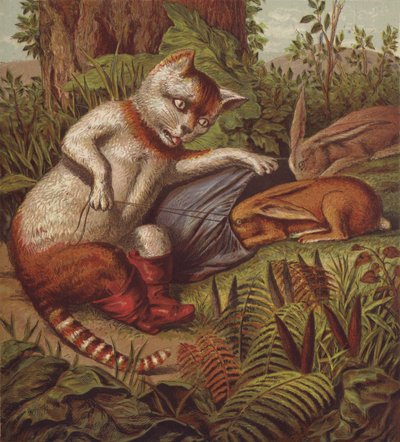 Illustratie voor De Gelaarsde Kat door English School