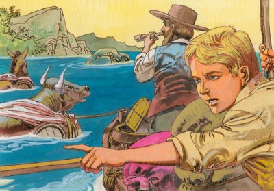 Illustratie voor Swiss Family Robinson door English School