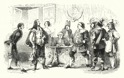 Illustratie voor De barbier van Sevilla door Rossini (gravure) door English School