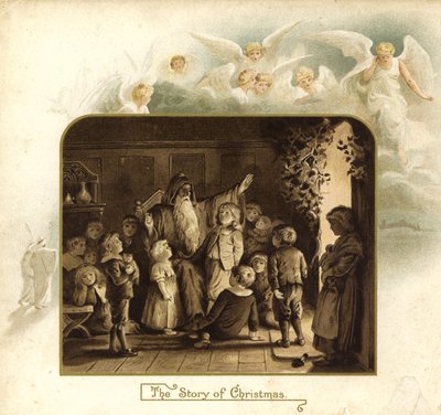 Illustratie voor De komst van de Kerstman door English School