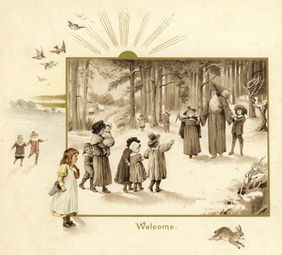 Illustratie voor De Komst van de Kerstman door English School