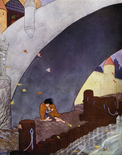 Illustratie voor De Gelukkige Prins door Oscar Wilde door English School