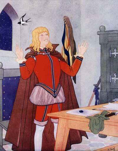 Illustratie voor De Gelukkige Prins door Oscar Wilde door English School