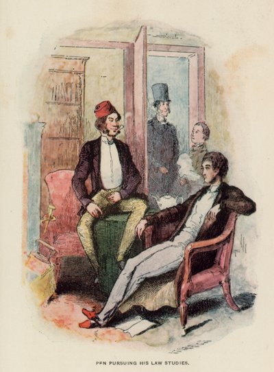 Illustratie voor De Geschiedenis van Pendennis door Thackeray door English School