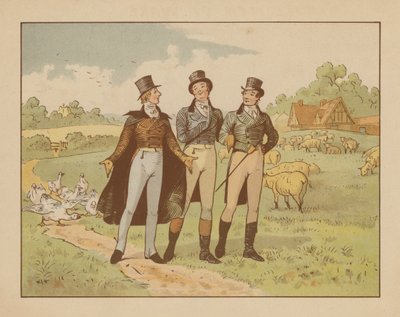 Illustratie voor De mannen van Ware, ca. 1880 (kleurenlitho) door English School