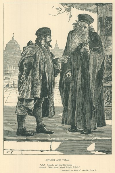 Illustratie voor De Koopman van Venetië door English School