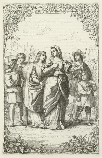 Illustratie voor De Pelgrimsreis van John Bunyan door English School