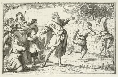 Illustratie voor De Pelgrimsreis van John Bunyan door English School