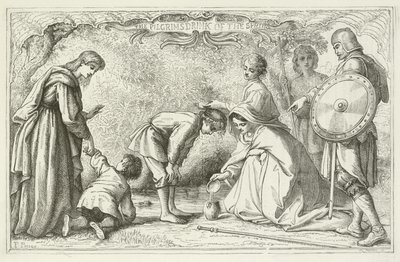 Illustratie voor De Pelgrimsreis van John Bunyan door English School