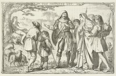 Illustratie voor De Pelgrimsreis van John Bunyan door English School