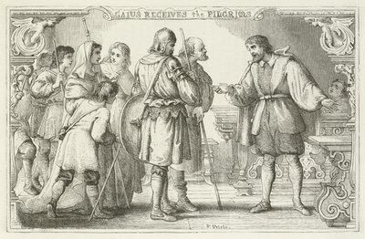 Illustratie voor De Pelgrimsreis van John Bunyan door English School