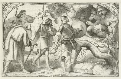 Illustratie voor De Pelgrimsreis van John Bunyan door English School