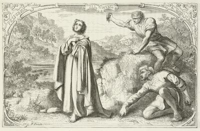Illustratie voor De Pelgrimsreis van John Bunyan door English School