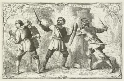 Illustratie voor De Pelgrimsreis van John Bunyan door English School