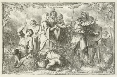 Illustratie voor De Pelgrimsreis van John Bunyan door English School
