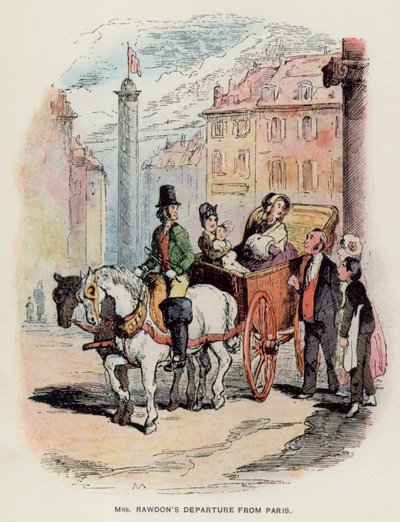 Illustratie voor Vanity Fair door Thackeray door English School