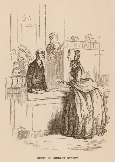 Illustratie voor Vanity Fair door Thackeray door English School