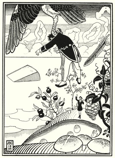 Illustratie voor de Avonturen van Baron Munchausen door English School