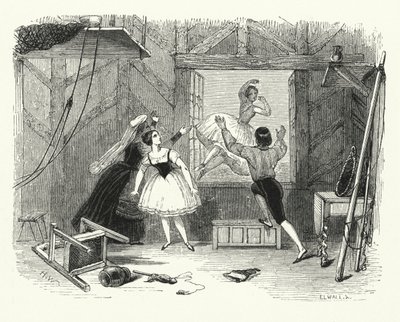 Illustratie voor het Ballet, Ondine of De Naiad (gravure) door English School