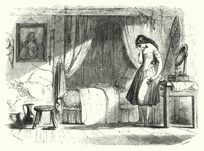 Illustratie voor het Ballet, Ondine of De Naiad (gravure) door English School
