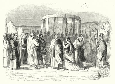 Illustratie voor de opera Norma, door Bellini (gravure) door English School