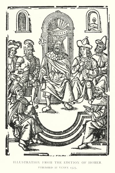 Illustratie uit de Editie van Homerus, gepubliceerd in Venetië 1525 door English School