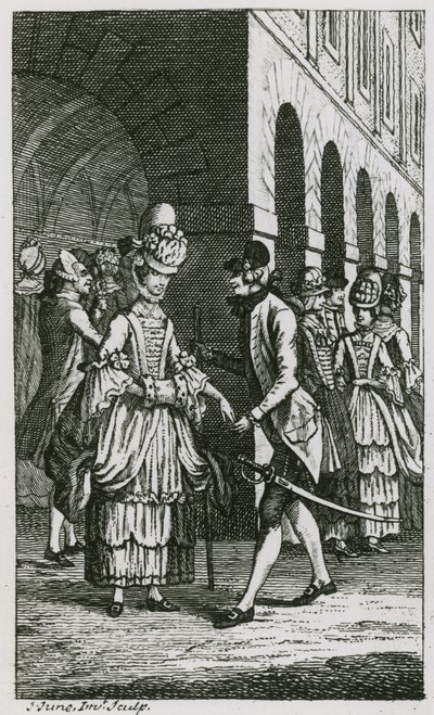Illustratie in Harriss List, editie van 1773 door English School