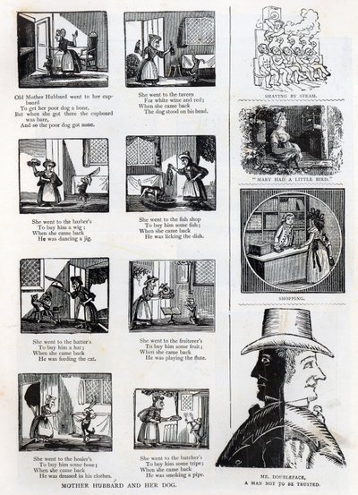 Illustraties uit Grootvaders Prentenboek, c.1875 door English School