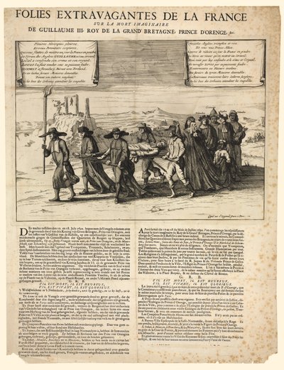 Verbeelde dood van koning Willem III door English School