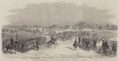 Keizerlijk Hoofdkwartier in het Kamp bij Chalons (gravure) door English School