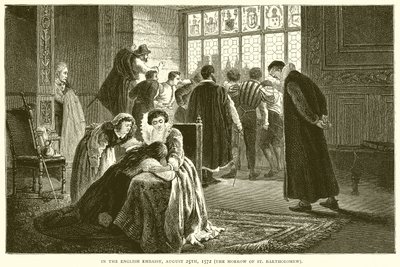 In de Engelse Ambassade, 25 augustus 1572 (de dag na Sint-Bartholomeüs) door English School
