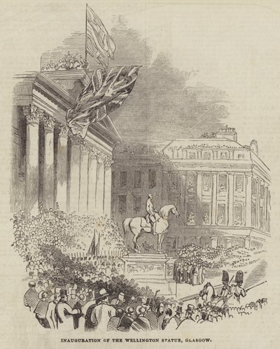 Inhuldiging van het Wellington Standbeeld, Glasgow door English School