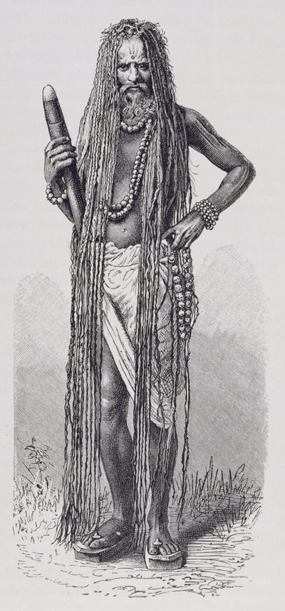 Indiase fakir, uit De Geschiedenis van de Mensheid, Vol.III, door Prof. Friedrich Ratzel, 1898 door English School