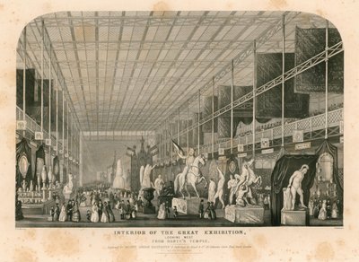 Interieur Kijkend naar het Westen vanaf Dantes Tempel, Grote Tentoonstelling, 1851 door English School