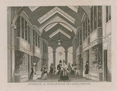 Interieur van Burlington Arcade door English School