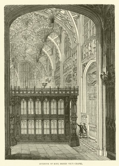 Interieur van de kapel van koning Hendrik VII door English School