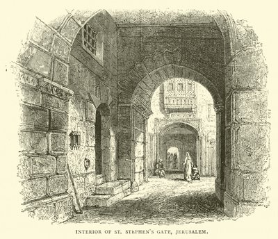 Interieur van St. Stephens Gate, Jeruzalem door English School