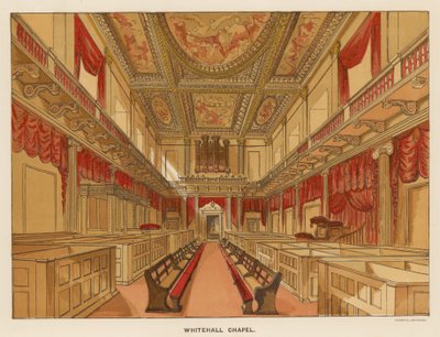 Interieur van Whitehall Chapel door English School